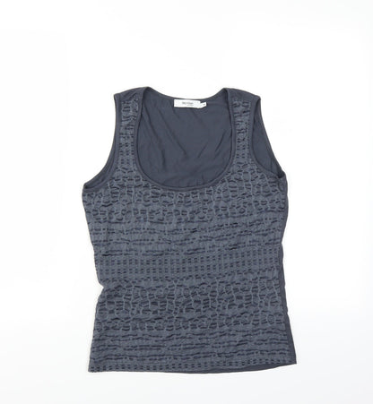 Additional front view of Myrine & Me women’s grey basic tank, size M