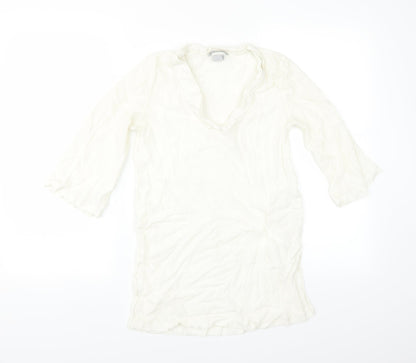 Womens UK Size 12 H&M Ivory Basic Blouse