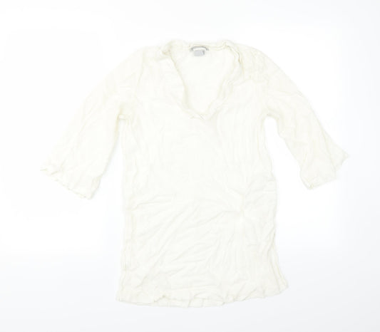Womens UK Size 12 H&M Ivory Basic Blouse