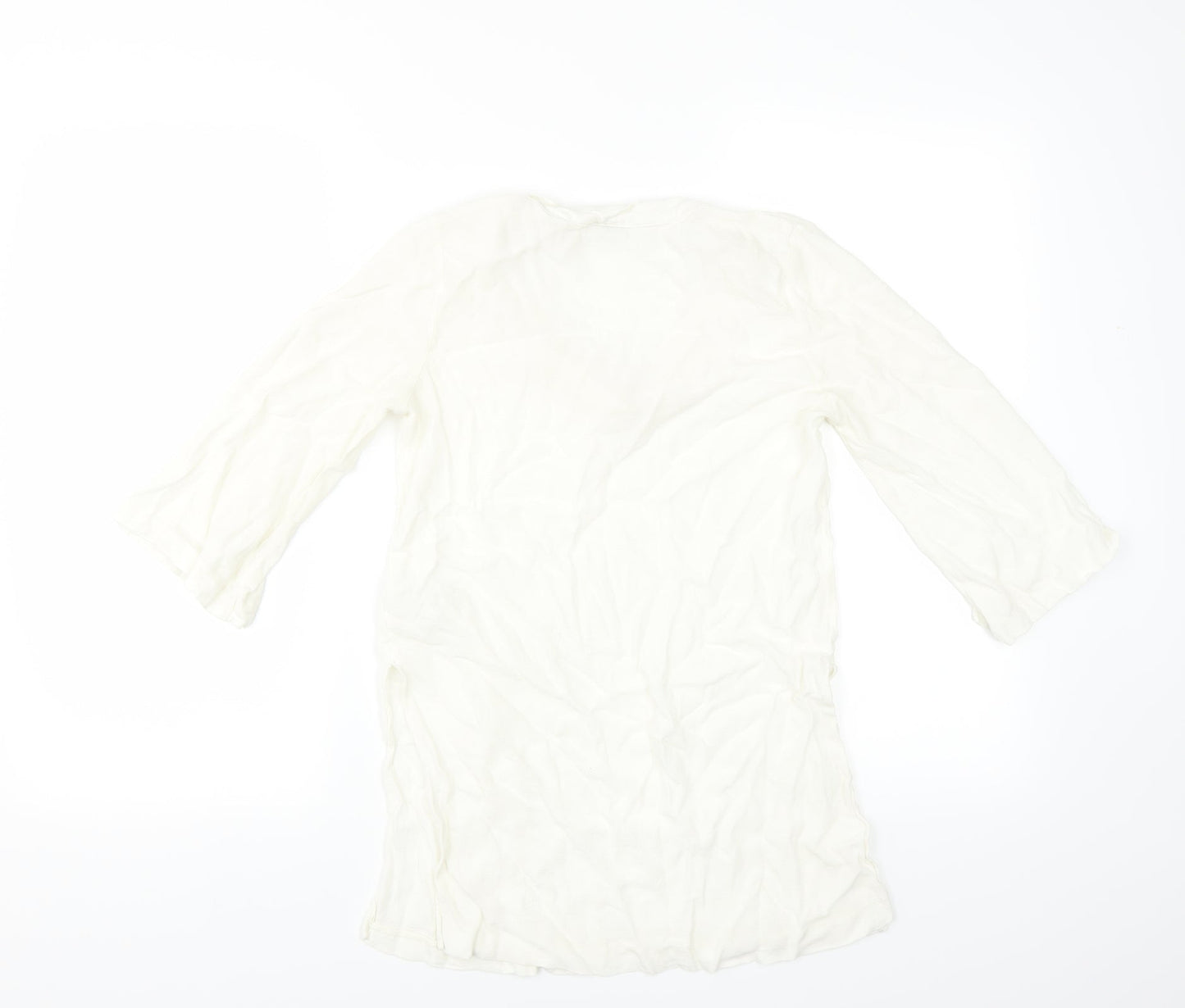 Womens UK Size 12 H&M Ivory Basic Blouse