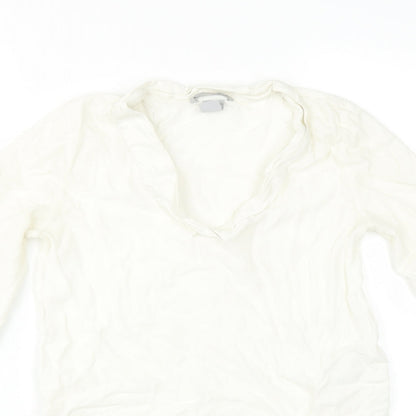 Womens UK Size 12 H&M Ivory Basic Blouse