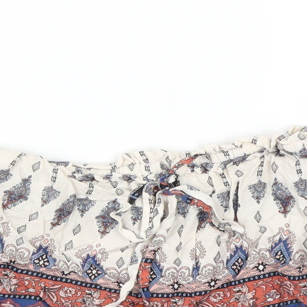 Primark Womens Multicoloured Paisley  Hot Pants Shorts Size 6