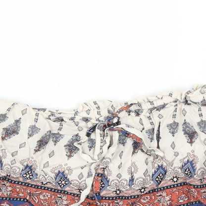 Primark Womens Multicoloured Paisley  Hot Pants Shorts Size 6