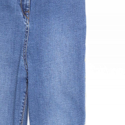 /Denim  Womens Blue  Denim Straight Jeans Size 14 L25 in