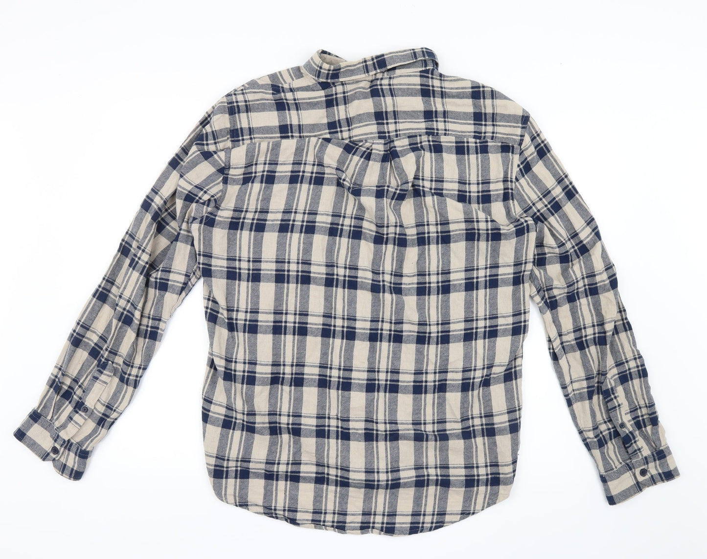 Mens UK Size XL D/STRUCT Blue  Button-Up Long Sleeve Casual Shirt
