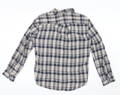 Mens UK Size XL D/STRUCT Blue  Button-Up Long Sleeve Casual Shirt