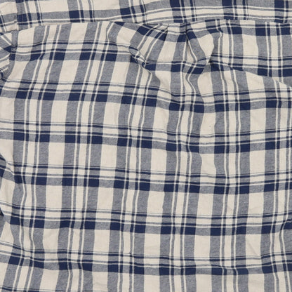 Mens UK Size XL D/STRUCT Blue  Button-Up Long Sleeve Casual Shirt
