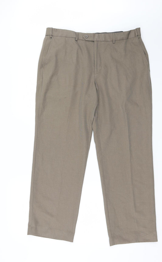 Marks and Spencer Mens Brown   Trousers  Size 34 in L28 in