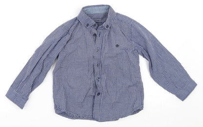 Primark Boys Blue Check  Basic Button-Up Size 2-3 Years