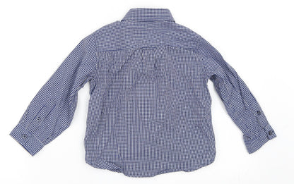 Primark Boys Blue Check  Basic Button-Up Size 2-3 Years