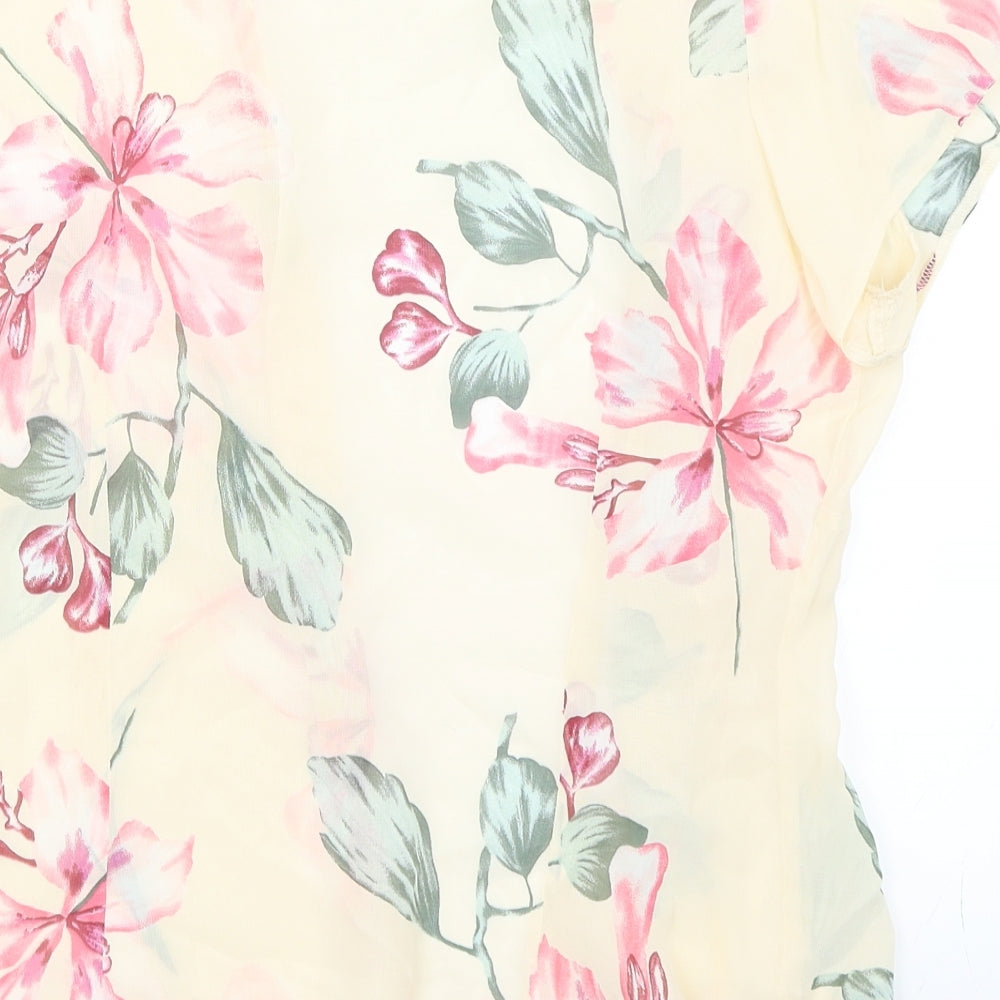 Satsuma London Womens Beige Floral  Cardigan Jumper Size M