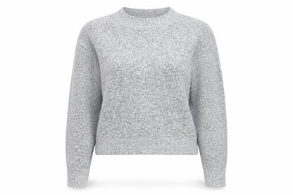 Front view of H&M women’s grey knit jumper, size M