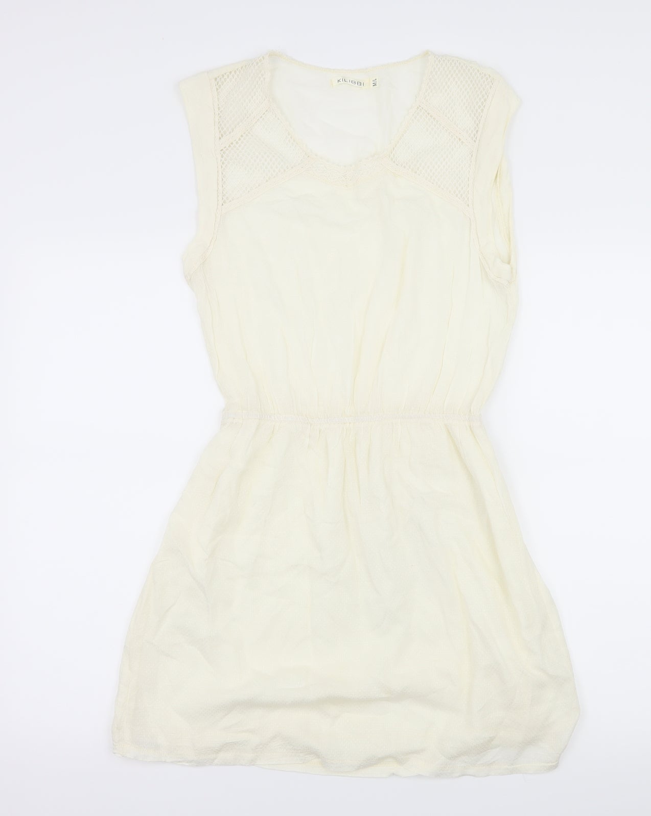 Kilibbi Womens Ivory   Skater Dress  Size M