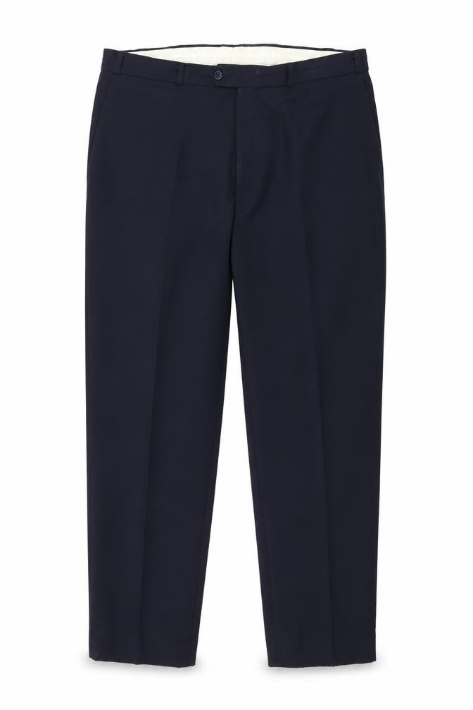 Front view of St Bernard women’s blue trousers, size UK 42, in, 27-inch leg