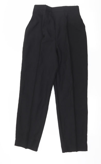 Womens UK Size 12 Preworn Regular Fit  Black Trousers