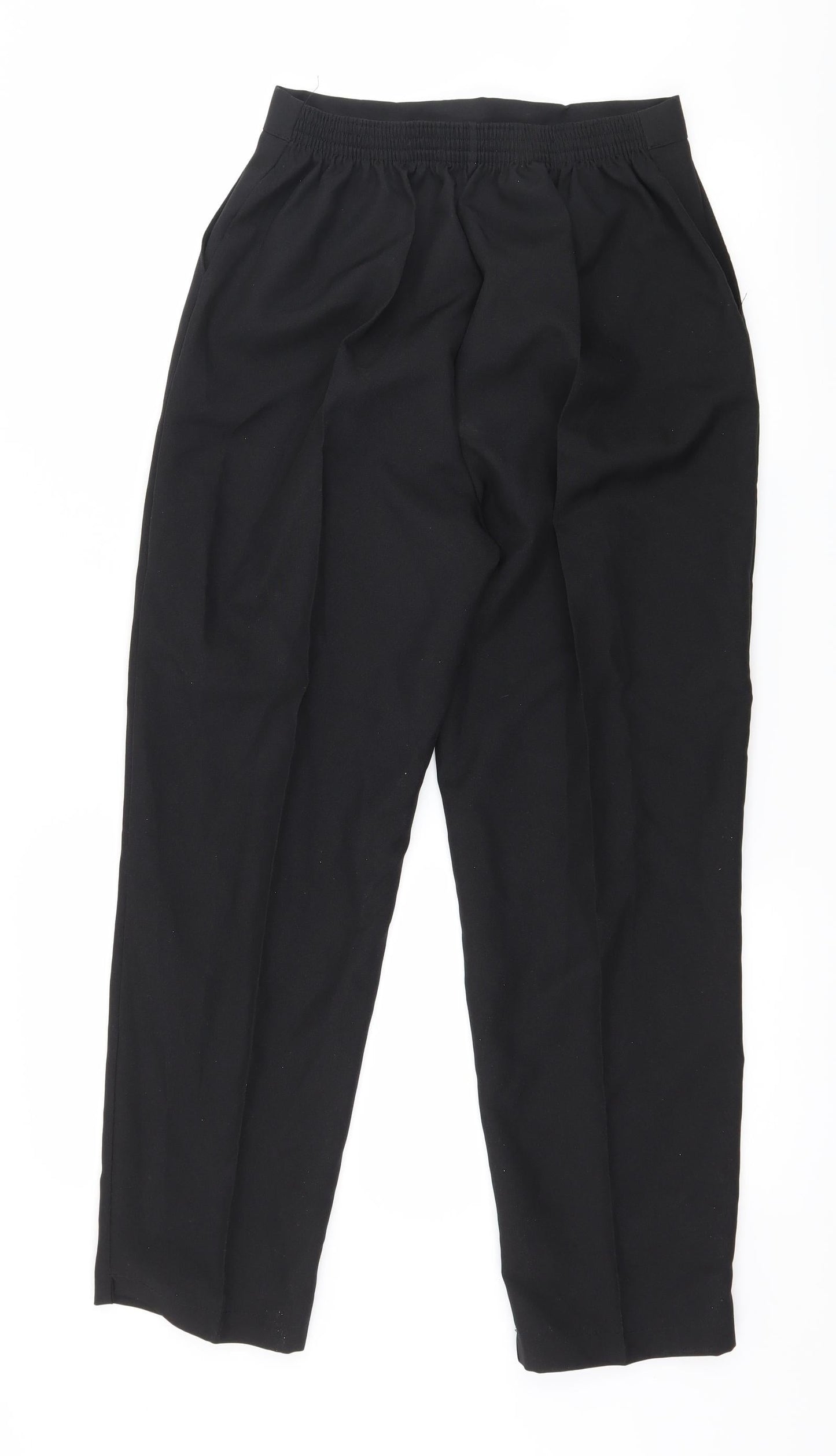 Womens UK Size 12 Preworn Regular Fit  Black Trousers