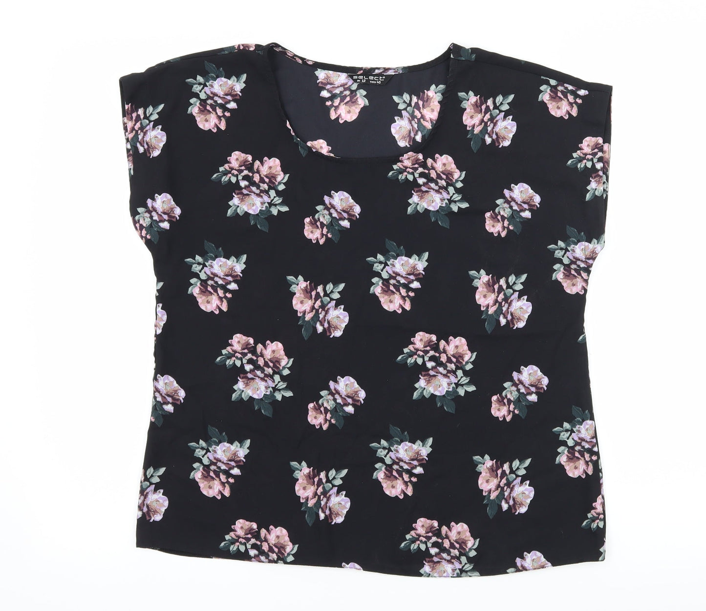 Womens UK Size 12 Select Black Basic Blouse