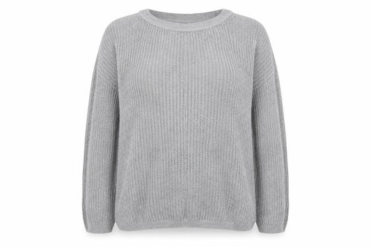 Boohoo Womens Grey  Knit Pullover Jumper Size 18