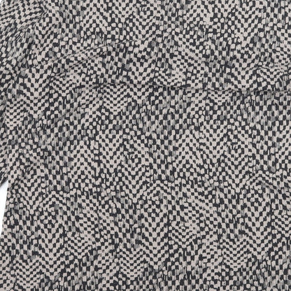 CC Womens Brown Check Jersey Basic T-Shirt Size S