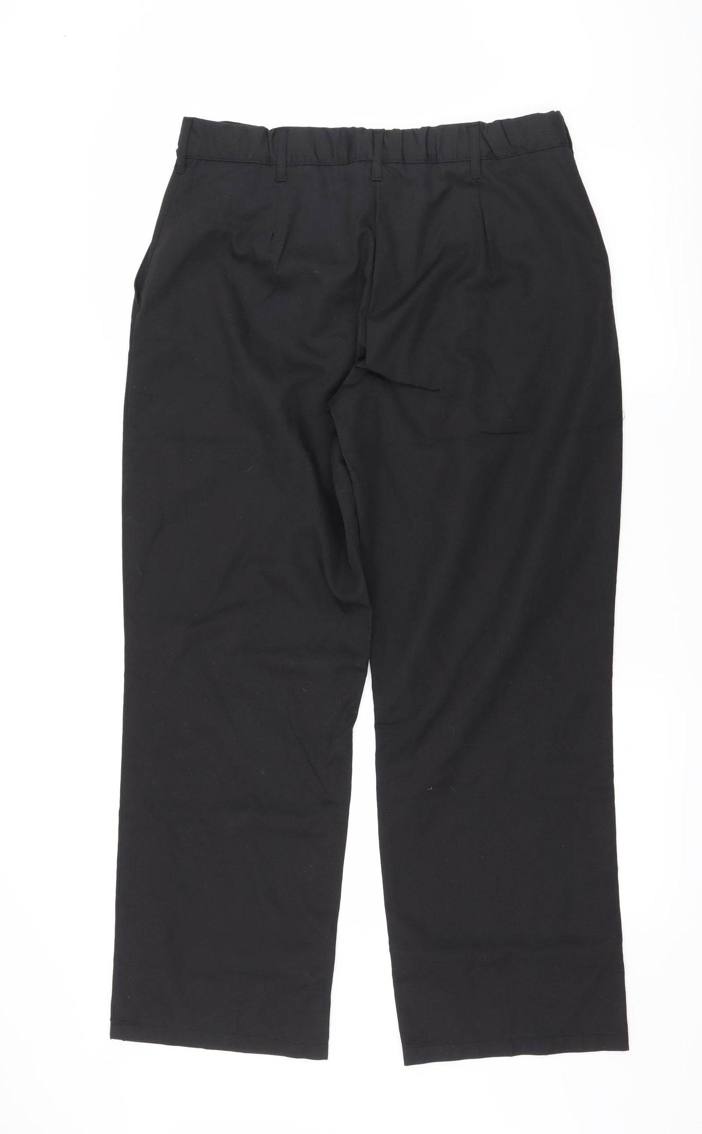 Womens UK Size 14 Preworn Regular Fit  Black Trousers