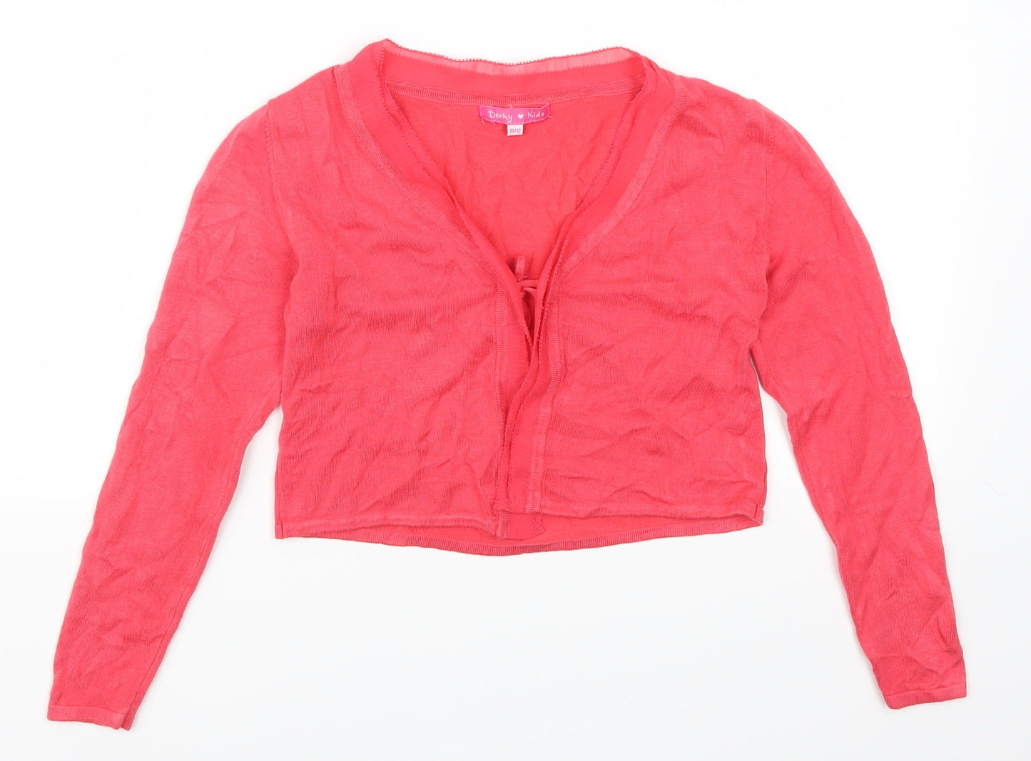 Derhy Kids Girls Pink   Cardigan Jumper Size 11-12 Years