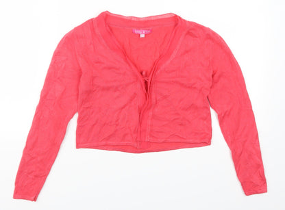 Derhy Kids Girls Pink   Cardigan Jumper Size 11-12 Years