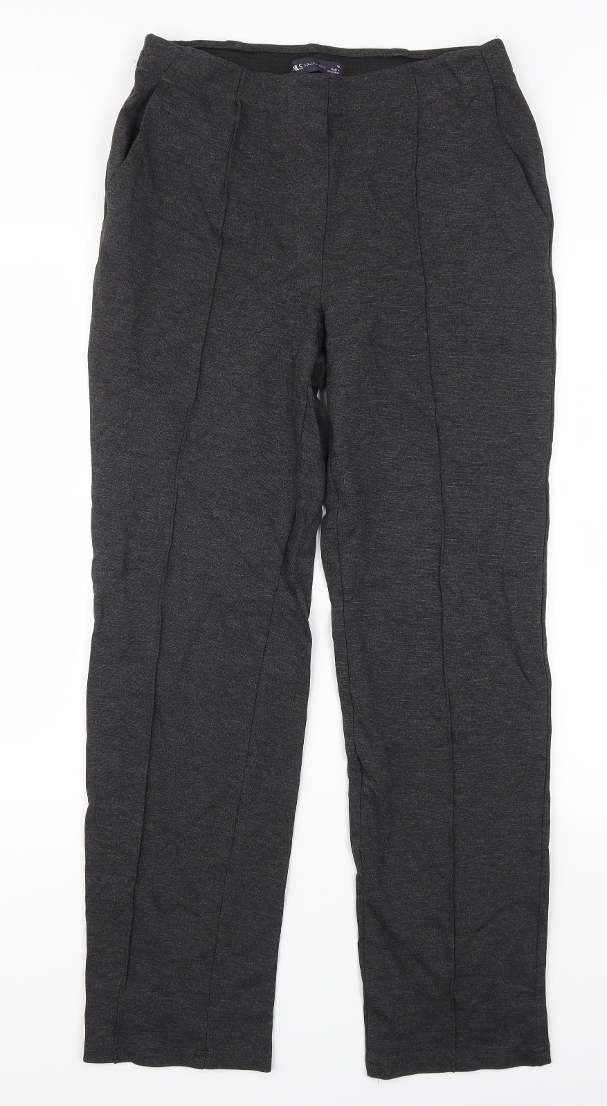 Womens UK Size 10 Marks and Spencer Regular Fit  Grey Trousers