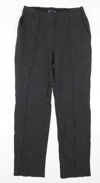 Womens UK Size 10 Marks and Spencer Regular Fit  Grey Trousers