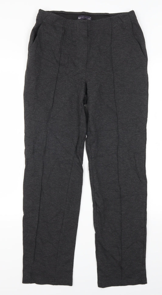 Womens UK Size 10 Marks and Spencer Regular Fit  Grey Trousers