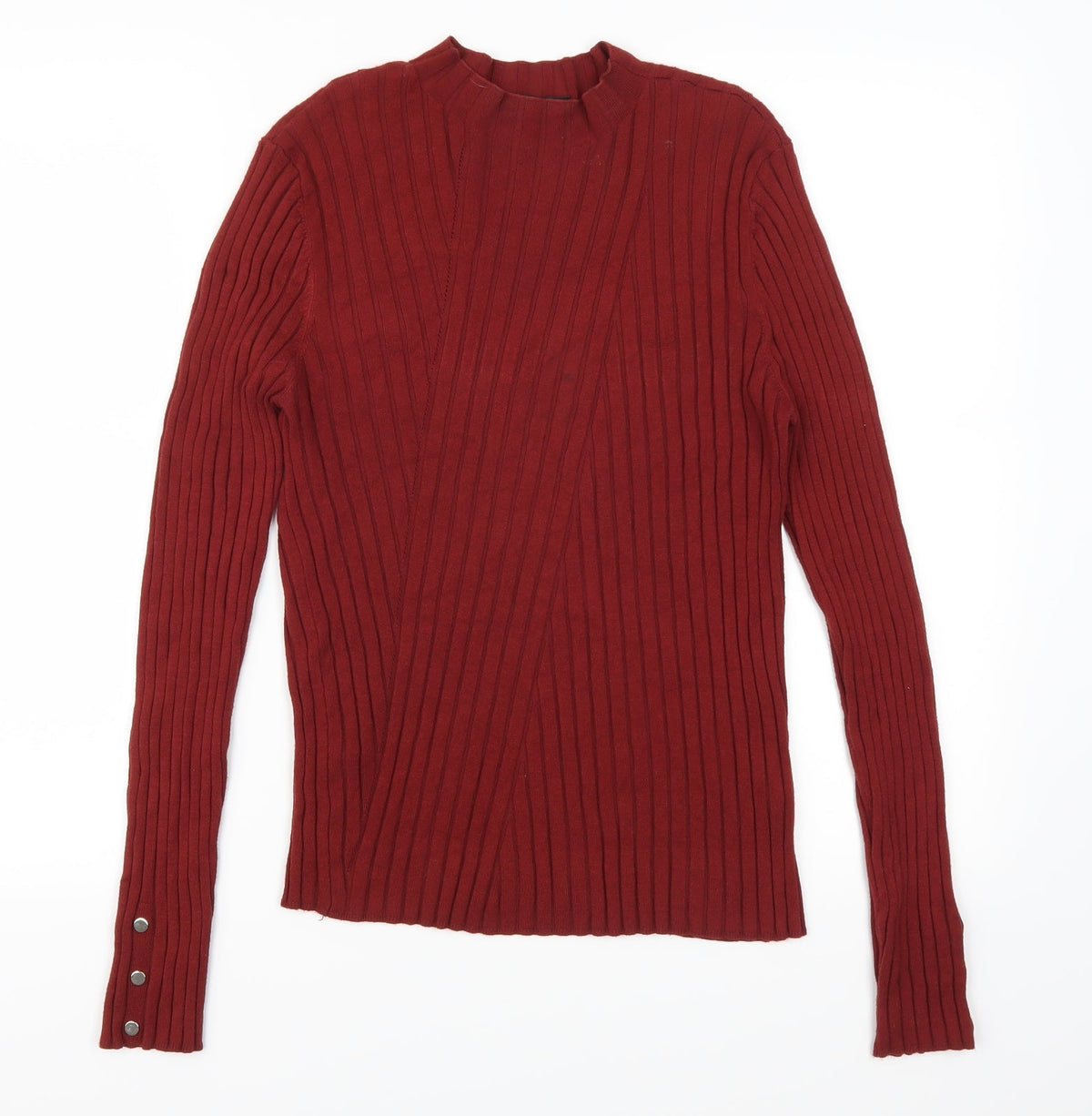 Additional front view of Miss Selfridge women’s red jumper, size UK 16
