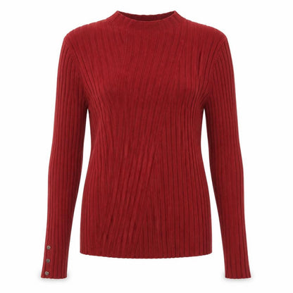 Front view of Miss Selfridge women’s red jumper, size UK 16