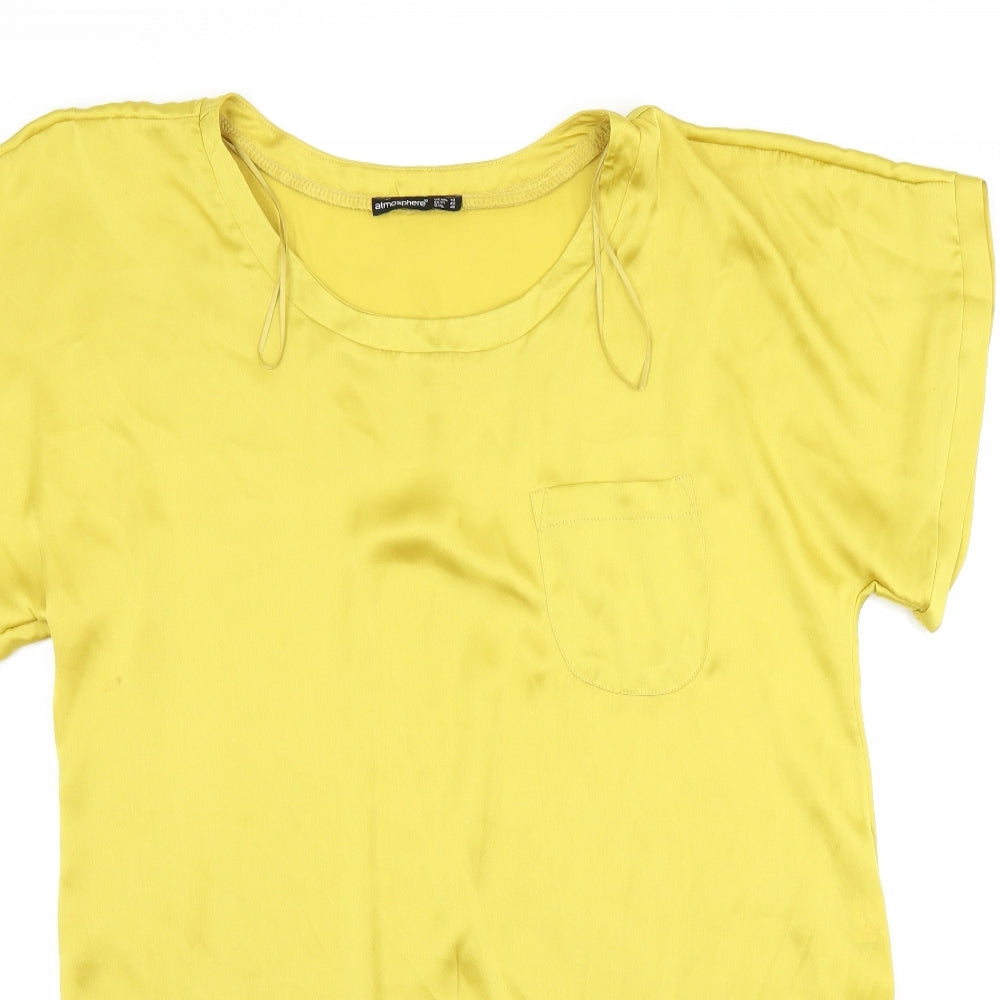 Atmosphere Womens Yellow   Basic Blouse Size 14