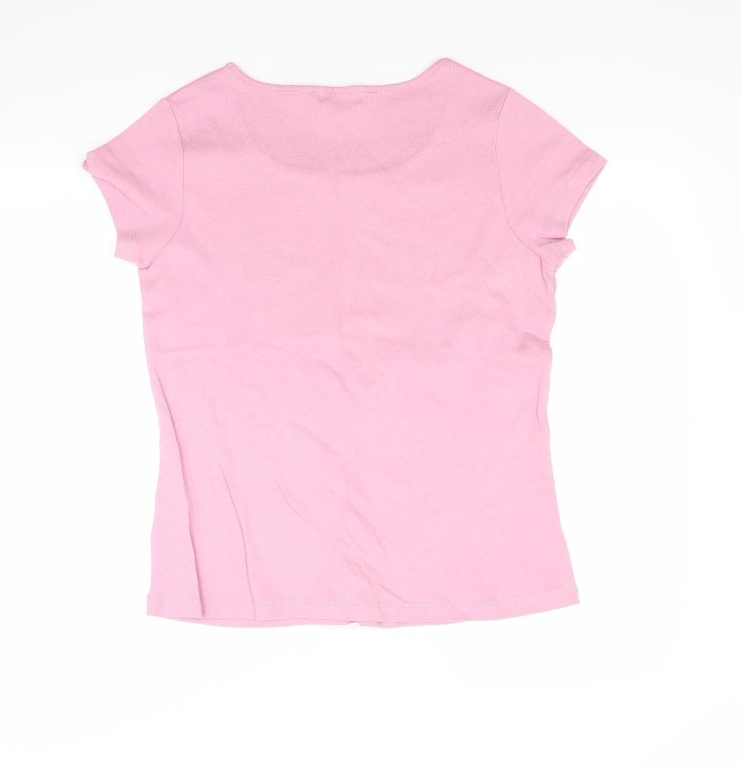 Womens UK Size 16 Ellie Louise Pink Basic T-Shirt