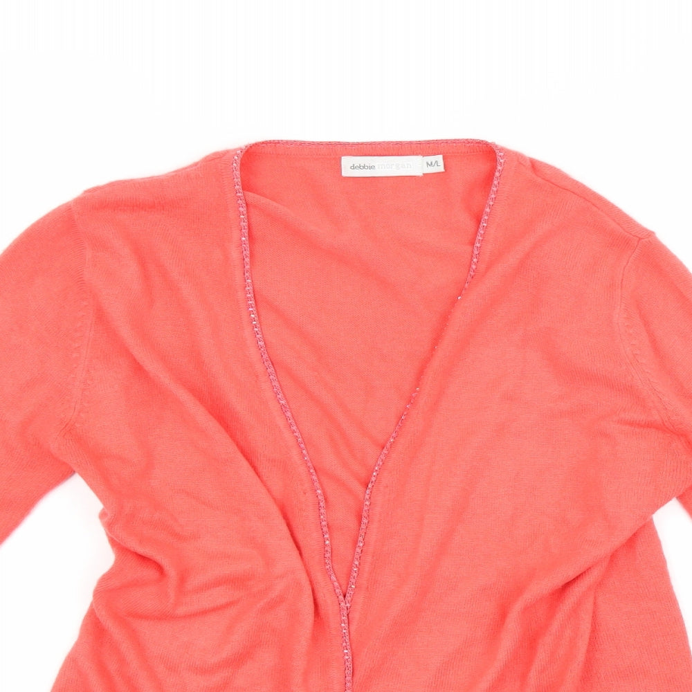 Debbie Morgan Womens Orange   Cardigan Jumper Size M