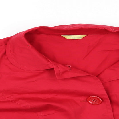Agenda Womens Red  Denim Jacket  Size 24