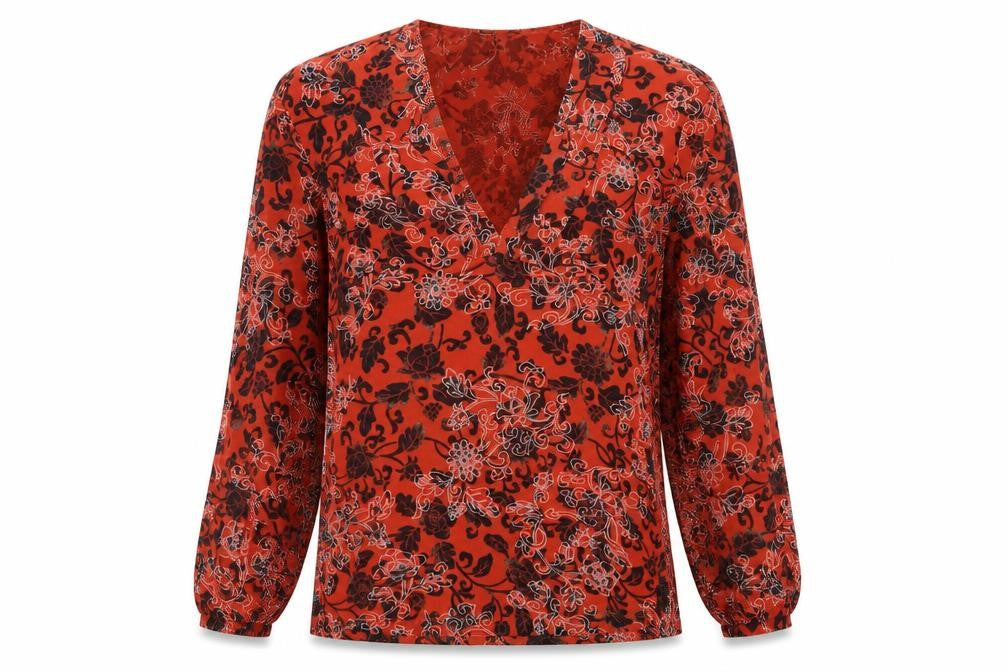 Womens UK Size 10 Preworn Orange Basic Blouse