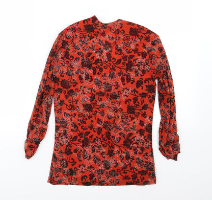 Womens UK Size 10 Preworn Orange Basic Blouse