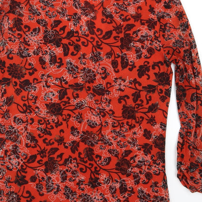 Womens UK Size 10 Preworn Orange Basic Blouse