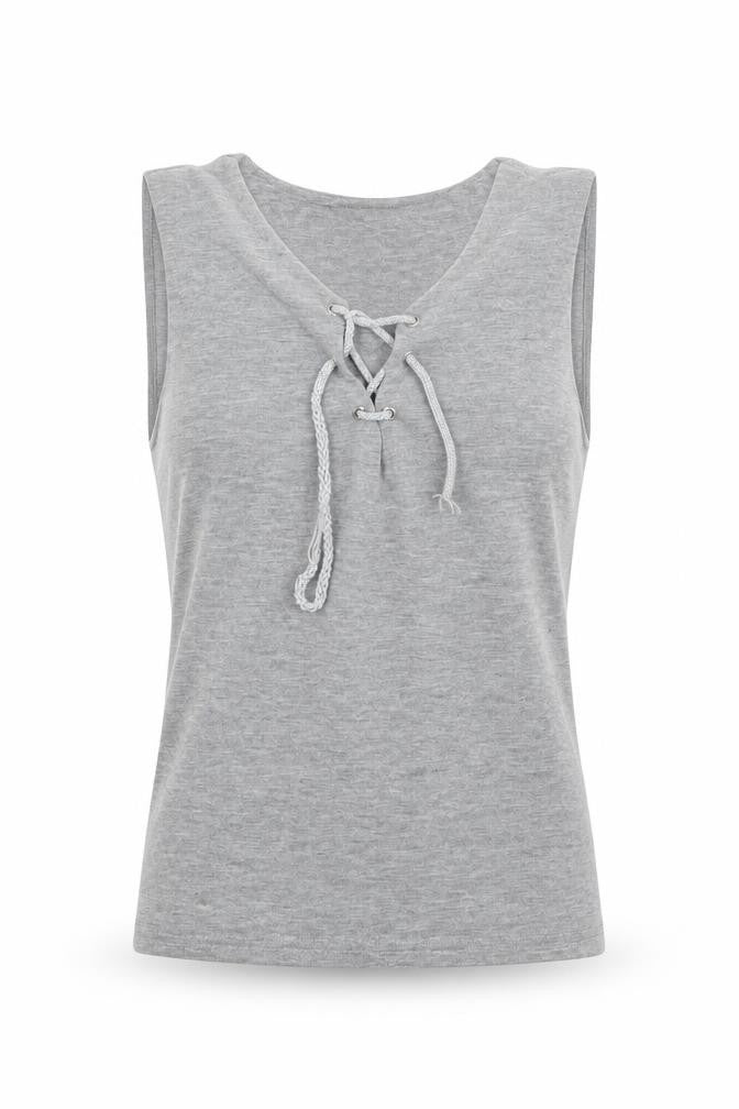 Womens UK Size 6 Boohoo Grey Basic Tank