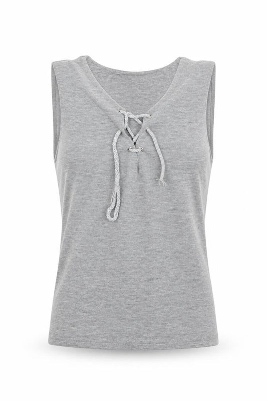 Womens UK Size 6 Boohoo Grey Basic Tank