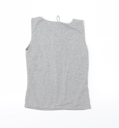Womens UK Size 6 Boohoo Grey Basic Tank
