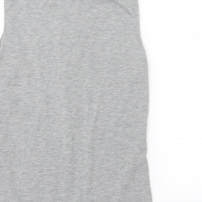 Womens UK Size 6 Boohoo Grey Basic Tank