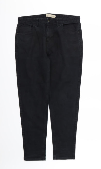 NEXT Womens Black  Denim Tapered Jeans Size 34 L31 in