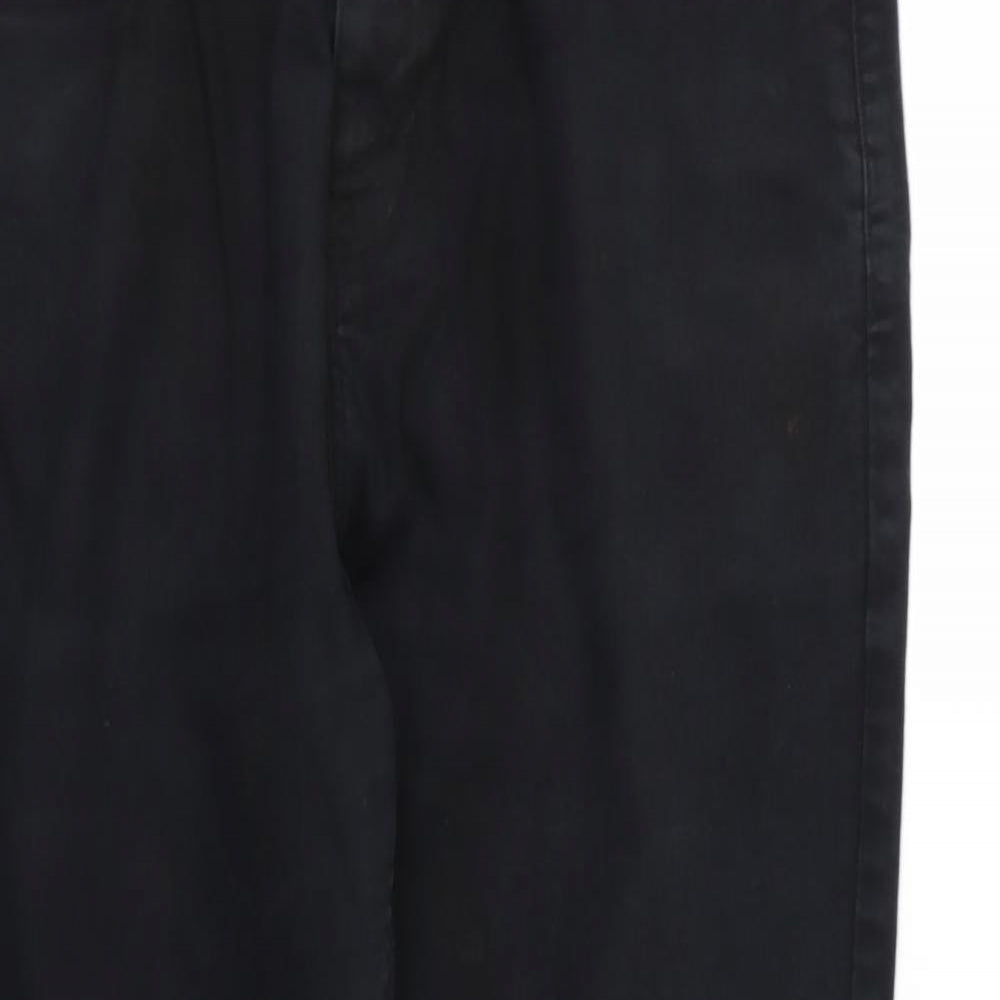 NEXT Womens Black  Denim Tapered Jeans Size 34 L31 in