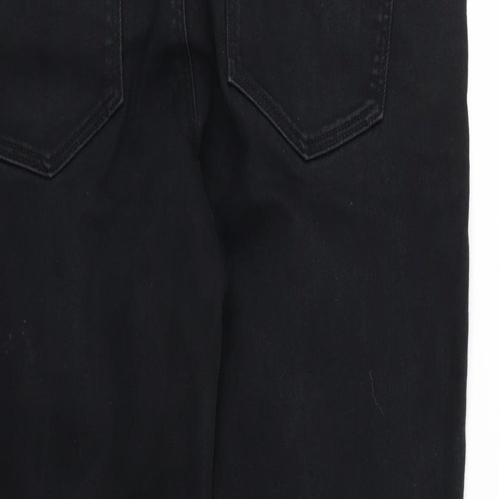 NEXT Womens Black  Denim Tapered Jeans Size 34 L31 in