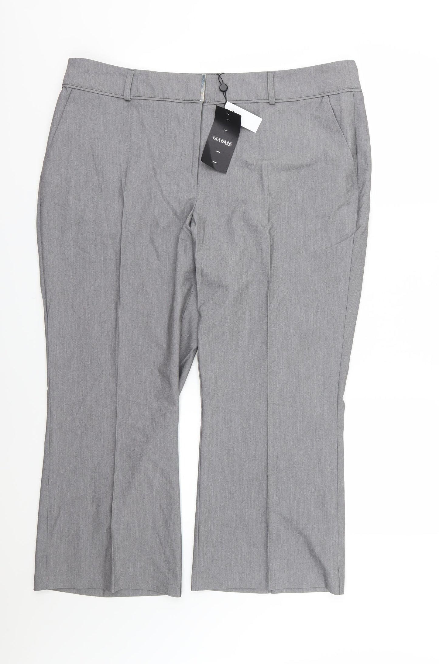Capsule Womens Grey  Rayon Trousers  Size 20 L25 in - Short Leg