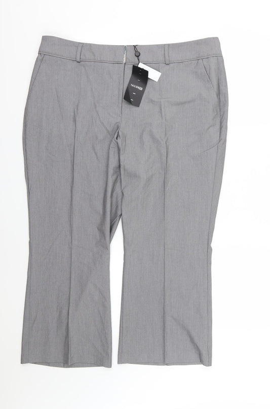 Capsule Womens Grey  Rayon Trousers  Size 20 L25 in - Short Leg