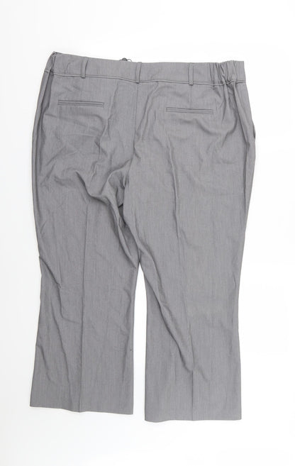 Capsule Womens Grey  Rayon Trousers  Size 20 L25 in - Short Leg