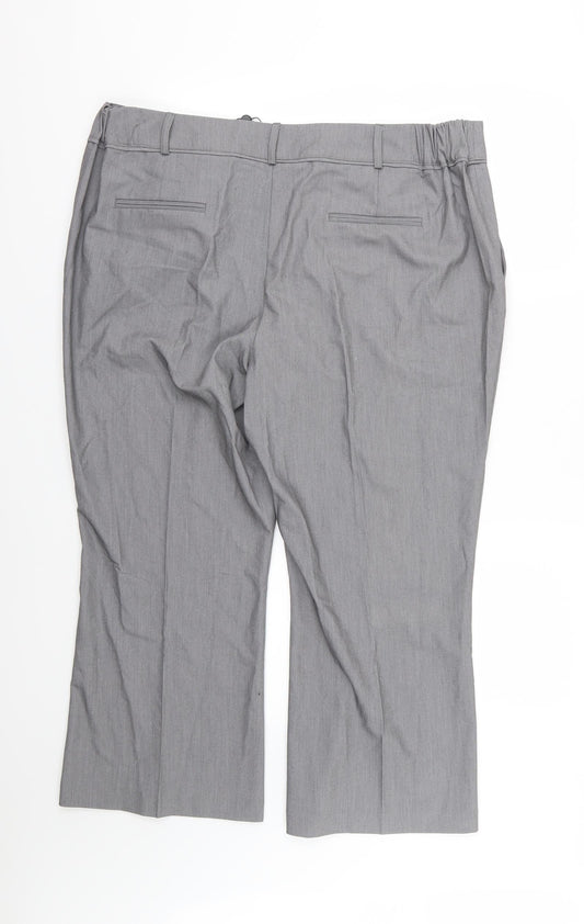Capsule Womens Grey  Rayon Trousers  Size 20 L25 in - Short Leg