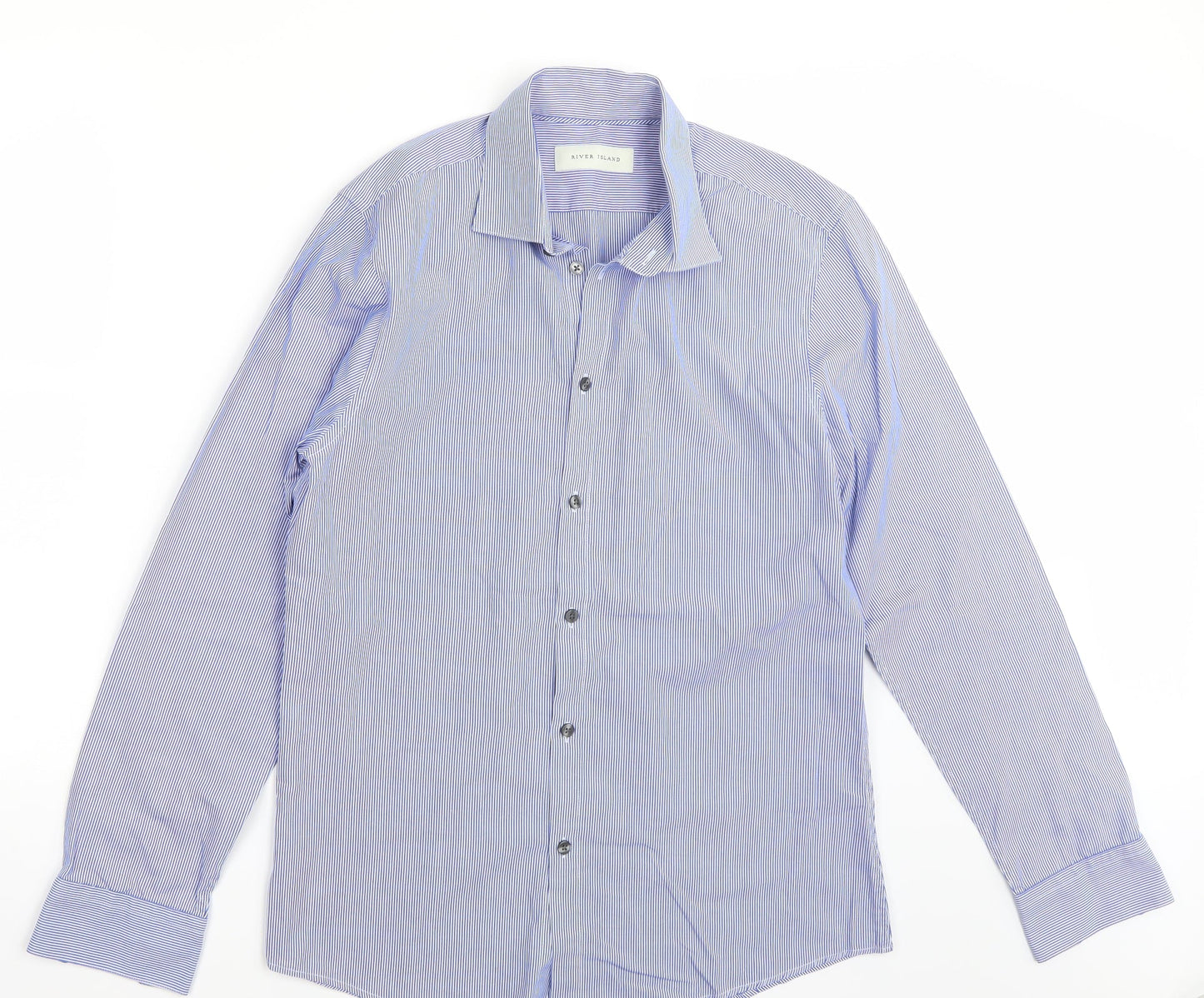 Riverisland Mens Blue    Button-Up Size M